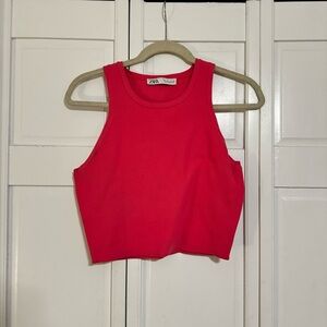 Zara Hot Pink Women's Crop Top